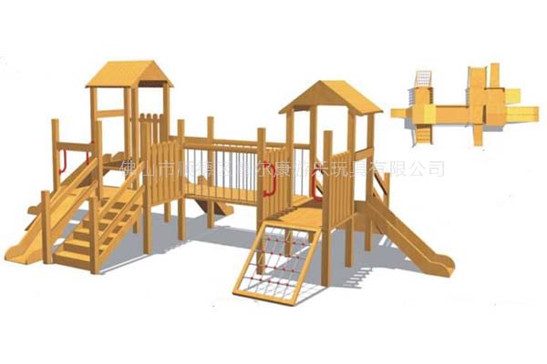 进口木制滑梯、儿童滑梯组合、幼儿园滑滑梯厂