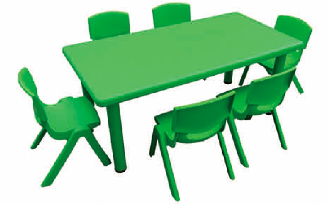 塑料六人桌0668